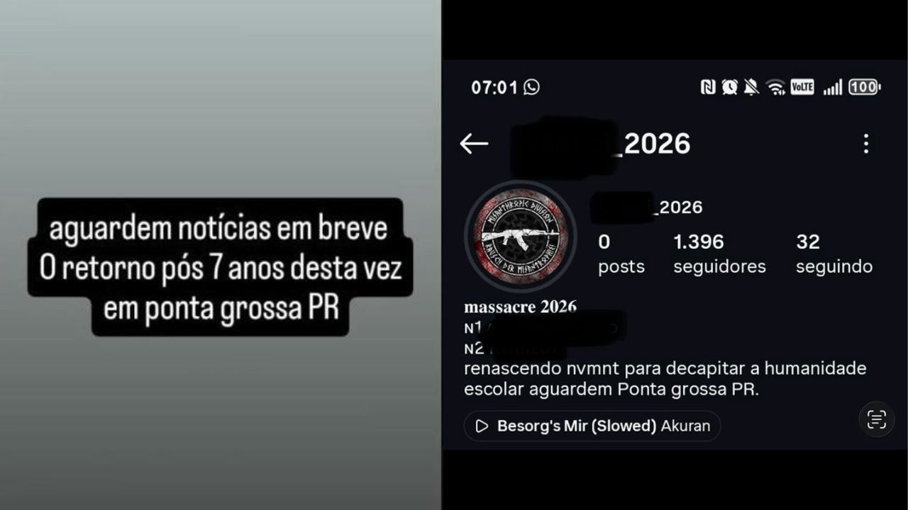 Polícia Civil realiza operação contra ameaça de massacre em escolas de Ponta Grossa